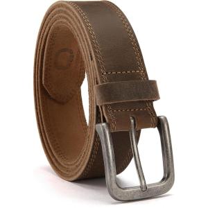 imageCHAOREN Mens Belts Leather  35mm Genuine Leather Belt for Jeans  Men Gift for Casual DressFull Grain Brown
