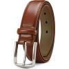 imageCHAOREN Mens Belt Leather  1 38quot Dress Belts for Men  Considerate Gift for Work Business Casual JeansChestnut