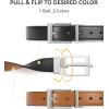 imageCHAOREN Reversible Belt Men 1 Piece  125quot Leather Dress Belt  Trim to Fit for Elegant StyleLight BrownBlack