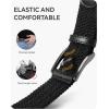 imageCHAOREN Stretch Belt Men 2 Pack  1 38quot Braided Golf Belts For Men  Casual Elastic For Pants and JeansGrey  Black