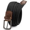 imageCHAOREN Mens Belt  Braided Stretch Golf Belt for Men 1 38quot Gift for Golf Pants Casual Shorts JeansBrown  Black