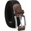 imageCHAOREN Mens Stretch Belt  1 38quot Elastic Braided Golf Belt for Men  Stretchy Web Fit Summer Casual JeansCoal Black