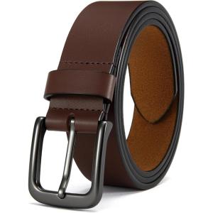 imageCHAOREN Mens Belts Leather  35mm Genuine Leather Belt for Jeans  Men Gift for Casual DressCognac