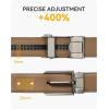 imageCHAOREN Leather Ratchet Belt for men 1 38quot for Dress Pants  Micro Adjustable Belt Fit EverywhereBasic Black