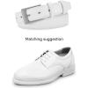 imageCHAOREN Mens Belts Leather Gift for Men  Ideal Match for Mens Dress ShoesClassic White
