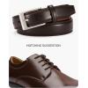 imageCHAOREN Mens Belts Leather Gift for Men  Ideal Match for Mens Dress ShoesMahogany
