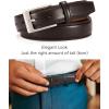 imageCHAOREN Mens Belts Leather Gift for Men  Ideal Match for Mens Dress ShoesMahogany