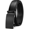 imageCHAOREN Leather Ratchet Belt for men 1 38quot for Dress Pants  Micro Adjustable Belt Fit EverywhereBasic Black