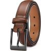 imageCHAOREN Mens Belts Leather Gift for Men  Ideal Match for Mens Dress ShoesDark Brown