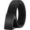 imageCHAOREN Nylon Ratchet Belts for Men  Adjustable Web Belt  Automatic Slide Buckle for Casual Golf WorkBlack 32mm
