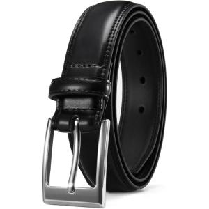 imageCHAOREN Mens Belts Leather Gift for Men  Ideal Match for Mens Dress ShoesBasic Black