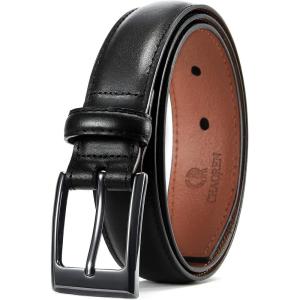 imageCHAOREN Mens Belts Leather Gift for Men  Ideal Match for Mens Dress ShoesBlack