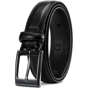 imageCHAOREN Mens Belts Leather Gift for Men  Ideal Match for Mens Dress ShoesClassic Black