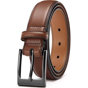 imageCHAOREN Mens Belts Leather Gift for Men  Ideal Match for Mens Dress ShoesDark Brown