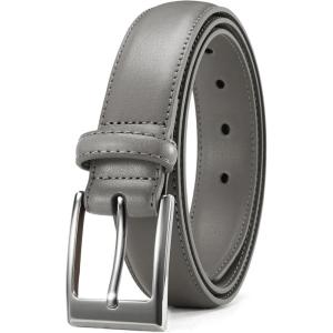 imageCHAOREN Mens Belts Leather Gift for Men  Ideal Match for Mens Dress ShoesGrey