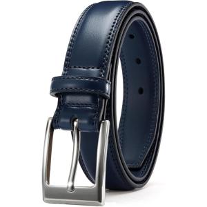 imageCHAOREN Mens Belts Leather Gift for Men  Ideal Match for Mens Dress ShoesNavy
