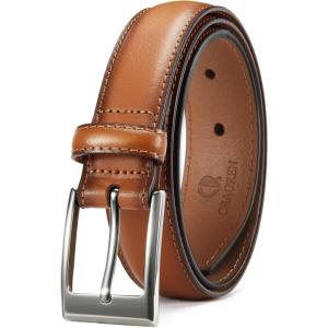 imageCHAOREN Mens Belts Leather Gift for Men  Ideal Match for Mens Dress ShoesTan