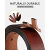 imageCHAOREN 15 Mens Belts Leather  Italian Full Grain Leather Belts  Ideal for Casul Jeans amp Work WearCognac