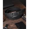 imageCHAOREN Full Grain Leather Belt for Men Work Belts for Men Heavy Duty Daily Wear for Jeans PantsCasual Black Silver