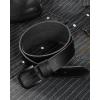 imageCHAOREN Full Grain Leather Belt for Men Work Belts for Men Heavy Duty Daily Wear for Jeans PantsVersatile Black Stitched
