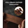 imageCHAOREN Full Grain Leather Belt for Men Work Belts for Men Heavy Duty Daily Wear for Jeans PantsVersatile Brown Stitched