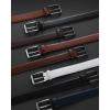 imageCHAOREN Leather Dress Belt Men 2 Pack  1 38 Mens Belts for Work Business Casual JeansBlackCognac