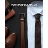 imageCHAOREN Leather Dress Belt Men 2 Pack  1 38 Mens Belts for Work Business Casual JeansBlackCognac