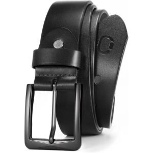 imageCHAOREN 15 Mens Belts Leather  Italian Full Grain Leather Belts  Ideal for Casul Jeans amp Work WearBlack