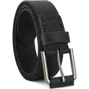 imageCHAOREN Full Grain Leather Belt for Men Work Belts for Men Heavy Duty Daily Wear for Jeans PantsCasual Black Silver