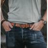 imageCHAOREN Full Grain Leather Belt for Men Work Belts for Men Heavy Duty Daily Wear for Jeans PantsModern Brown