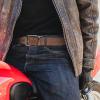 imageCHAOREN Mens Reversible Casual Belt  2in1 Brown Belt 1 12 Width for Jeans  Effortless Rotating Buckle