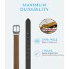 imageCHAOREN Mens Reversible Casual Belt  2in1 Brown Belt 1 12 Width for Jeans  Effortless Rotating Buckle