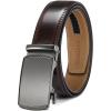 imageCHAOREN Ratchet Belt Replacement Strap 1 38 Leather Belt Strap for 40MM Slide Click BuckleMahogany