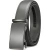 imageCHAOREN Ratchet Belt Replacement Strap 1 38 Leather Belt Strap for 40MM Slide Click BuckleSmooth Grey