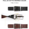 imageCHAOREN Reversible Belt Men 1 Piece  125 Leather Dress Belt  Trim to Fit for Elegant StyleBlackBrown