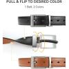 imageCHAOREN Reversible Belt Men 1 Piece  125 Leather Dress Belt  Trim to Fit for Elegant StyleBlackOrange Brown