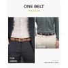 imageCHAOREN Reversible Belt Men 1 Piece  125 Leather Dress Belt  Trim to Fit for Elegant StyleBlackOrange Brown