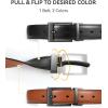 imageCHAOREN Reversible Belt Men 1 Piece  125 Leather Dress Belt  Trim to Fit for Elegant StyleBlackTan