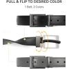 imageCHAOREN Reversible Belt Men 1 Piece  125 Leather Dress Belt  Trim to Fit for Elegant StyleGreyBlack