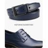 imageCHAOREN Reversible Belt Men 1 Piece  125 Leather Dress Belt  Trim to Fit for Elegant StyleNavyBlack