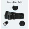 imageCHAOREN Work Belts for Men Heavy Duty  15 Full Grain Leather Belt Casual  Fully Adjustable Double ProngCasual Black