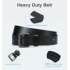 imageCHAOREN Work Belts for Men Heavy Duty  15 Full Grain Leather Belt Casual  Fully Adjustable Double ProngClassic Black