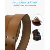 imageCHAOREN Work Belts for Men Heavy Duty  15 Full Grain Leather Belt Casual  Fully Adjustable Double ProngClassic Brown