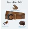 imageCHAOREN Work Belts for Men Heavy Duty  15 Full Grain Leather Belt Casual  Fully Adjustable Double ProngClassic Brown