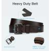 imageCHAOREN Work Belts for Men Heavy Duty  15 Full Grain Leather Belt Casual  Fully Adjustable Double ProngClassic Dark Brown