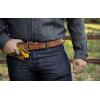 imageCHAOREN Work Belts for Men Heavy Duty  15 Full Grain Leather Belt Casual  Fully Adjustable Double ProngClassic Light Brown