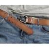 imageCHAOREN Work Belts for Men Heavy Duty  15 Full Grain Leather Belt Casual  Fully Adjustable Double ProngClassic Light Brown