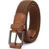 imageCHAOREN Elastic Boys Belt  125 Boys Braided Belt for Kids  Youth Stretchy Design for Golf And BaseballBrown