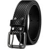 imageCHAOREN Work Belts for Men Heavy Duty  15 Full Grain Leather Belt Casual  Fully Adjustable Double ProngClassic Carbon Fiber