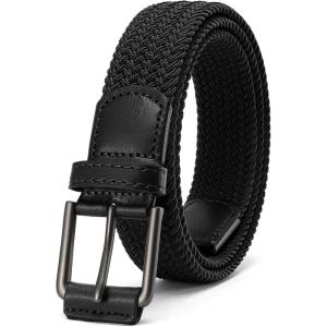 imageCHAOREN Elastic Boys Belt  125 Boys Braided Belt for Kids  Youth Stretchy Design for Golf And BaseballBlack